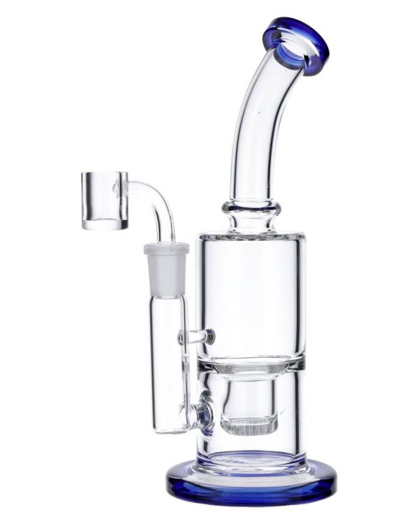 Blue Inset Honeycomb Perc Mini Rig