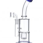 Blue Inset Honeycomb Perc Mini Rig