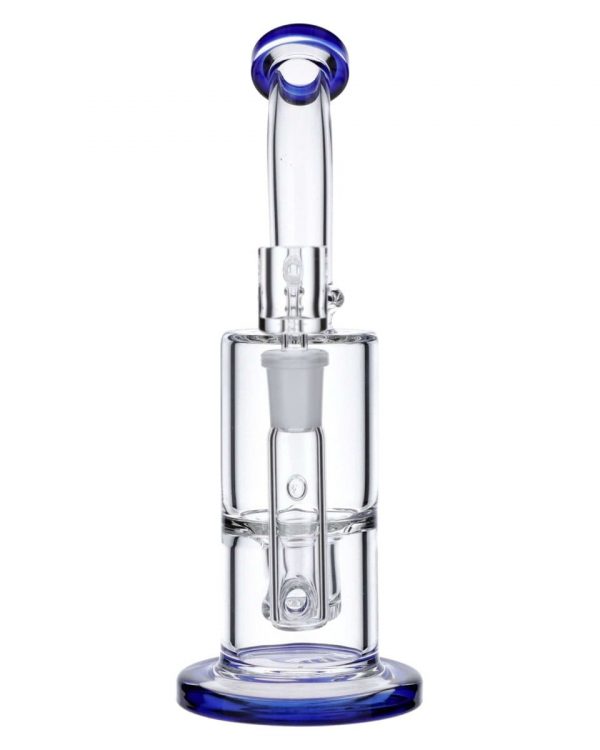 Blue Inset Honeycomb Perc Mini Rig