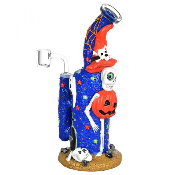 Frightening Fiesta Enamel on Glass Dab Rig