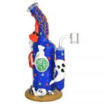 Frightening Fiesta Enamel on Glass Dab Rig
