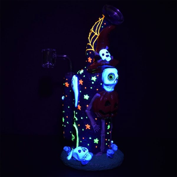 Frightening Fiesta Enamel on Glass Dab Rig