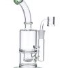Green Inset Honeycomb Perc Mini Rig