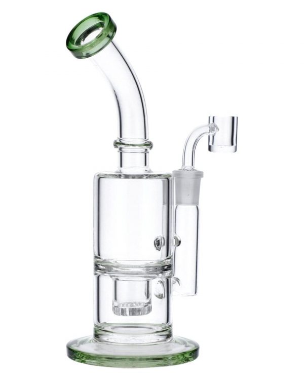 Green Inset Honeycomb Perc Mini Rig