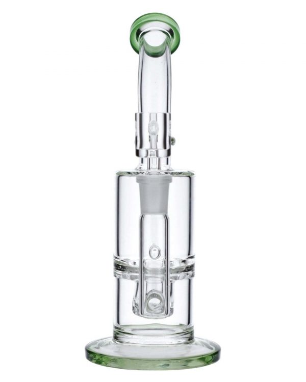Green Inset Honeycomb Perc Mini Rig