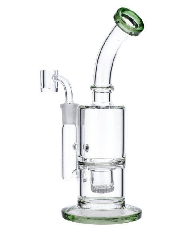 Green Inset Honeycomb Perc Mini Rig