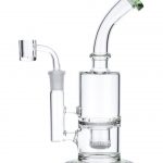 Green Inset Honeycomb Perc Mini Rig