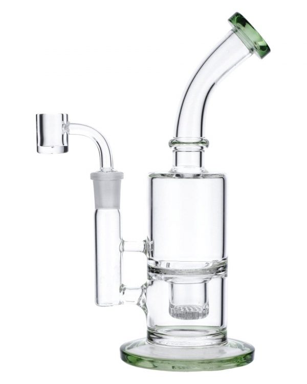 Green Inset Honeycomb Perc Mini Rig