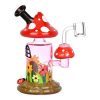 Magic Shroom Garden Glow In The Dark Glass Dab Rig