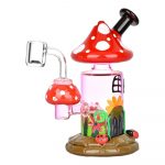 Magic Shroom Garden Glow In The Dark Glass Dab Rig