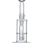 Teal Inset Honeycomb Perc Mini Rig