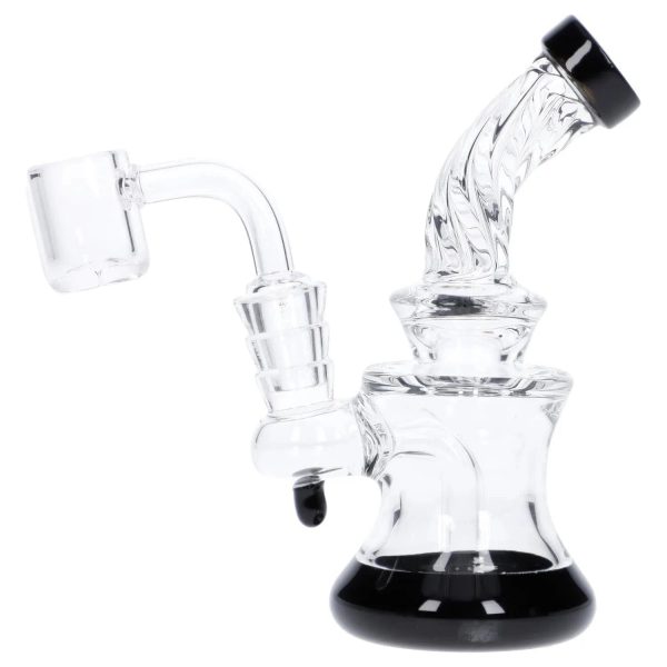Twisted Neck Dab Rig with Showerhead Perc - 5 in