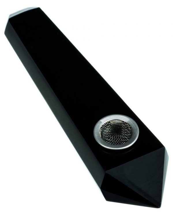 "Yin" Quartz Crystal Stone Pipe