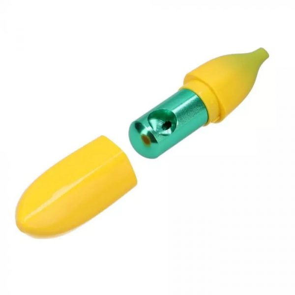 Silicone Banana Skin Metal Hand Pipe