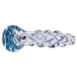 3-inch Glass Ribbed Twist Hand Pipe