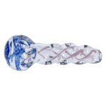 3-inch Glass Ribbed Twist Hand Pipe