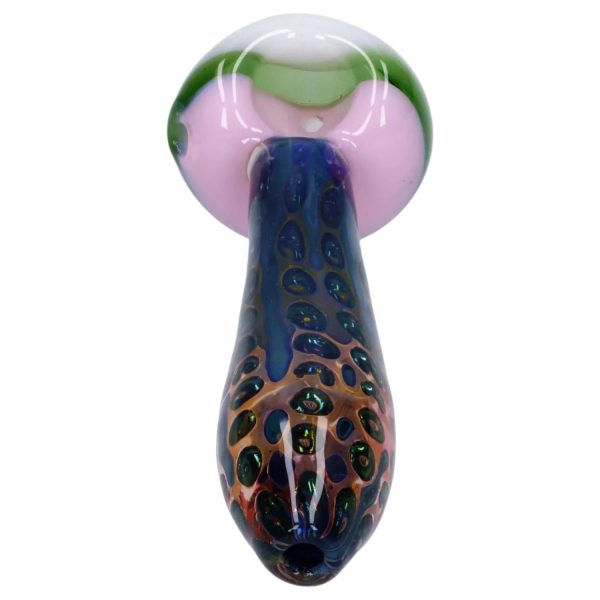 Gold Fume Double Blown Bubble Trap Pipe - 4.5 in