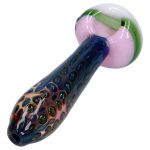 Gold Fume Double Blown Bubble Trap Pipe - 4.5 in