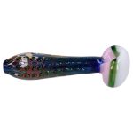 Gold Fume Double Blown Bubble Trap Pipe - 4.5 in