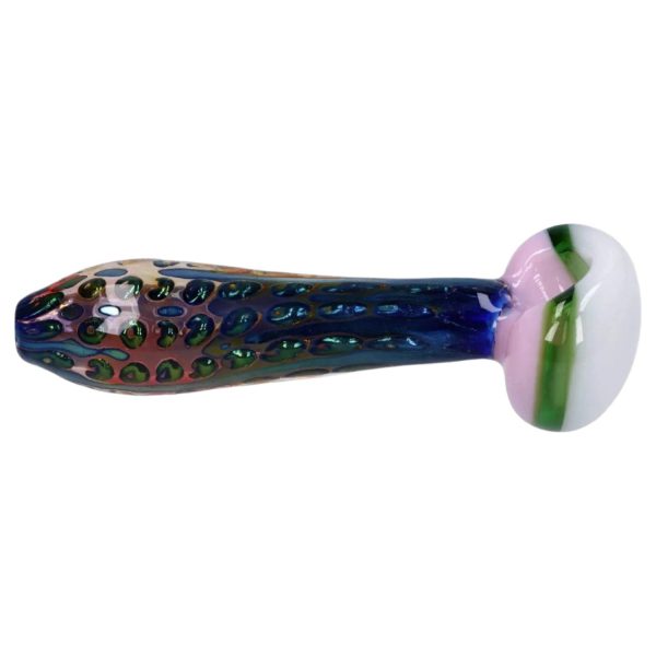 Gold Fume Double Blown Bubble Trap Pipe - 4.5 in