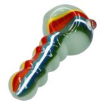 Slime Rasta Rainbow Spoon Pipe - 4.5 in