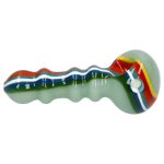 Slime Rasta Rainbow Spoon Pipe - 4.5 in