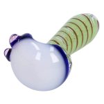 Swirling Double Blown Spoon Pipe - 4.5 in