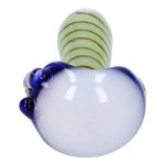 Swirling Double Blown Spoon Pipe - 4.5 in