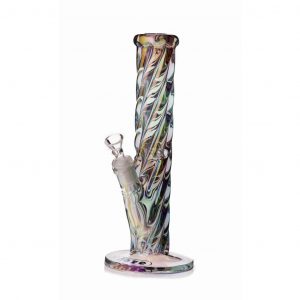 Iridescent Rainbow Spiral 12-inch Daze Glass Water Pipe