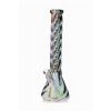 Iridescent Glass Water Pipe with Diffused Downstem and Ice Catcher