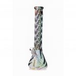 Iridescent Glass Water Pipe with Diffused Downstem and Ice Catcher