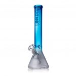 Electric Blue Borosilicate Glass Pipe by Daze Glass