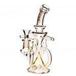 Fumed Glass Water Pipe Recycler with Mesmerizing Visual Effect