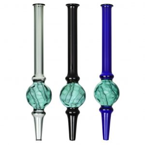 6.5glass Dab Straw With Dimple Diffusion Chamber - Dab