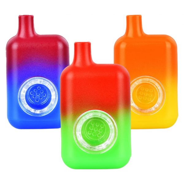 Silicone Hand Pipe With Glass Bowl – Disposable Vape Bar Design