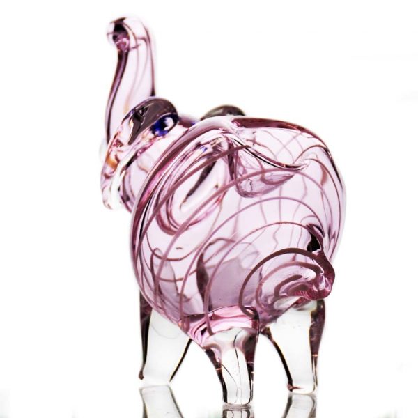 Pink Tube Elephant Hand Pipe for a Unique Smoking Experience