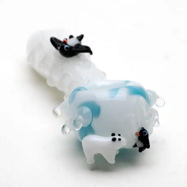 Empire Glassworks Icy Penguins Spoon Pipe