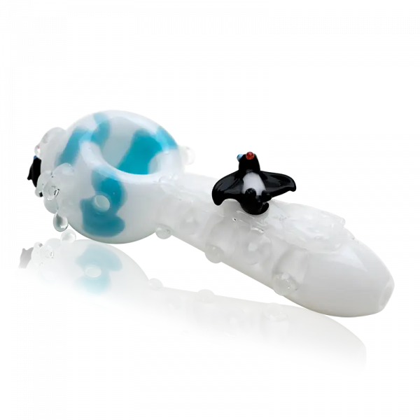 Empire Glassworks Icy Penguins Spoon Pipe