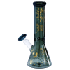Famous Design- Astral Power Beaker Bong -Transparent Black-12in