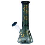 Famous Design- Astral Power Beaker Bong -Transparent Black-12in