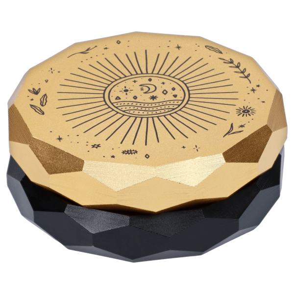 Astral Power Aluminum 2 Stage Grinder -Black and Gold