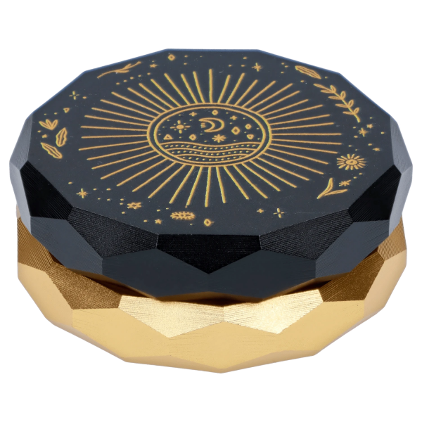 Astral Power Aluminum 2 Stage Grinder -Black and Gold