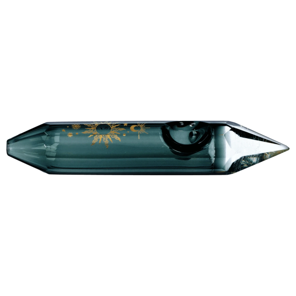 Astral Power Crystal Hand Pipe - Black - 5"