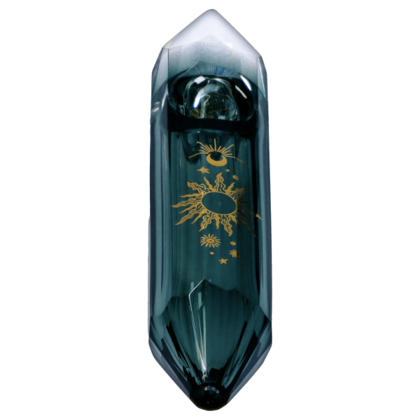 Astral Power Crystal Hand Pipe - Black - 5"