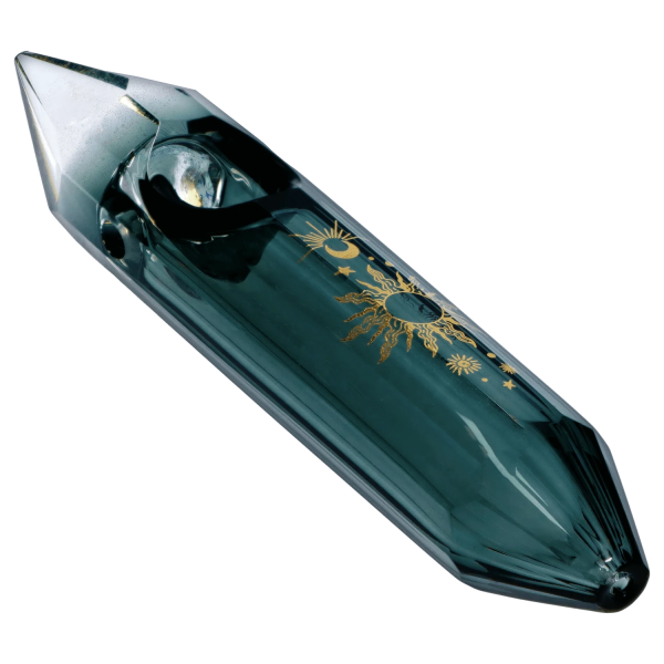Astral Power Crystal Hand Pipe - Black - 5"