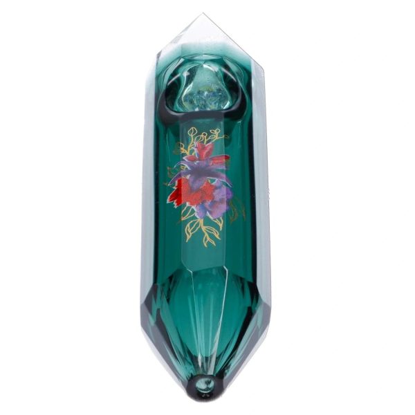 Floral Lush Crystal Hand Pipe