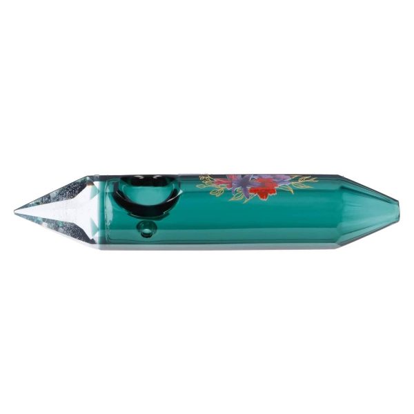 Floral Lush Crystal Hand Pipe