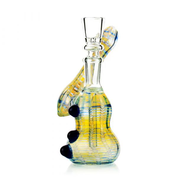 Fancy Glass Side Arm Bubbler by Smokerolla Ships