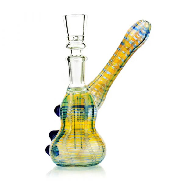 Fancy Glass Side Arm Bubbler by Smokerolla Ships