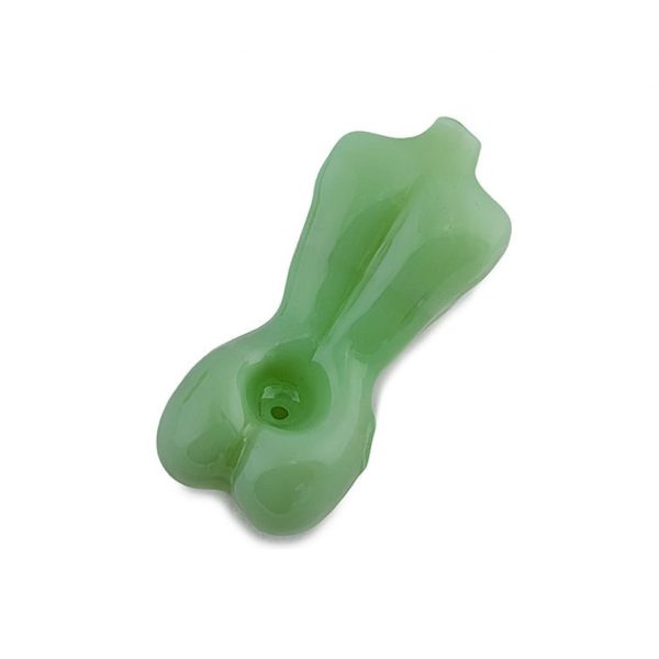 Female Body Glass Pipe in Milky Hues